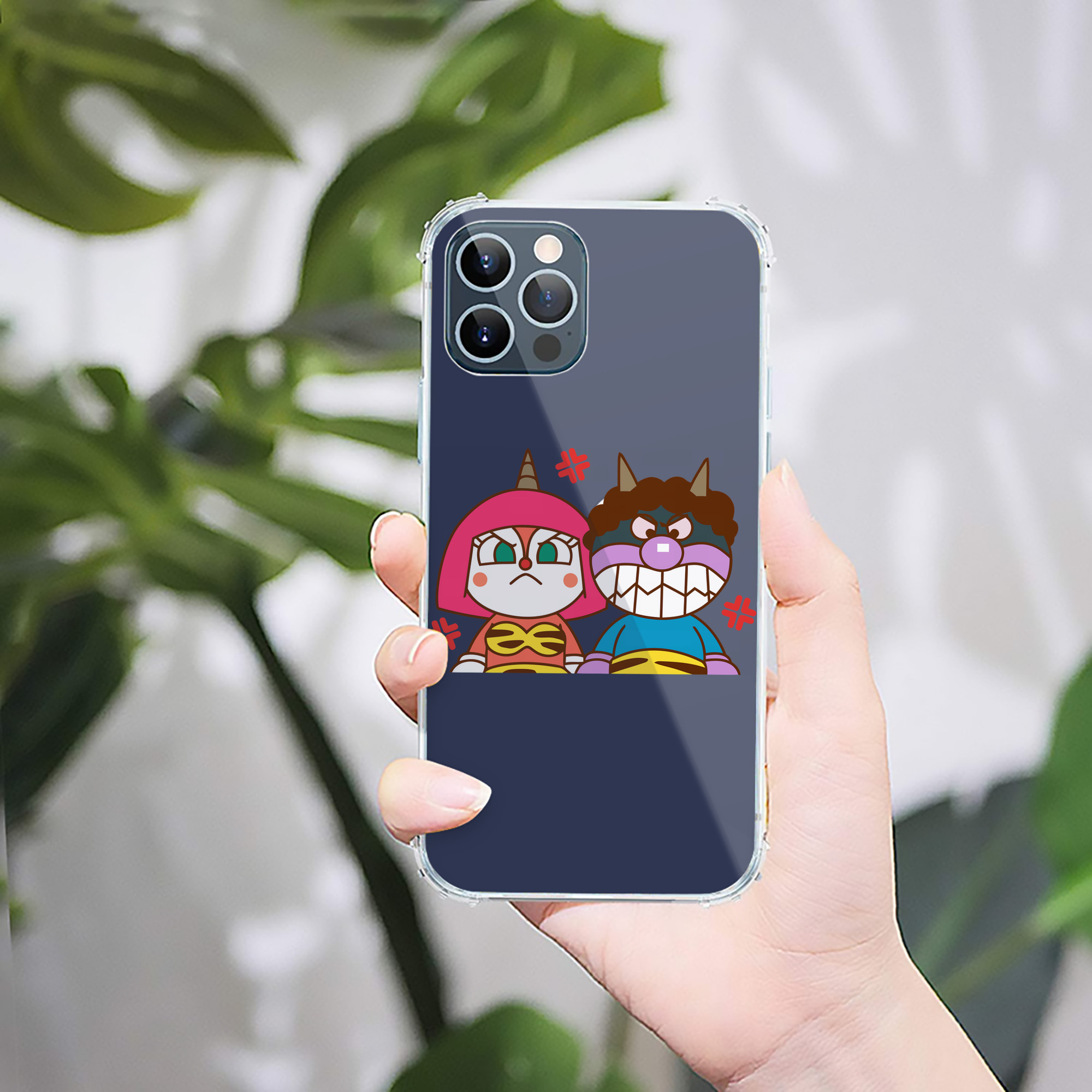 （画像用） アンパンマン Anpanman 【iPhone 12シリーズ対応】透明スマホケース（クリアソフトケース）